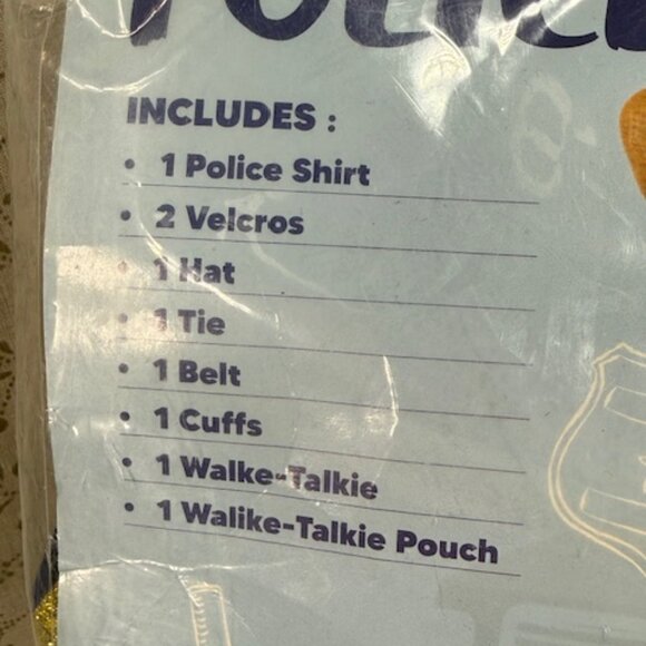 NEW Dog L Police Pet Costume Shirt Hat Handcuffs Walkie Talkie Pouch Belt - Picture 3 of 8